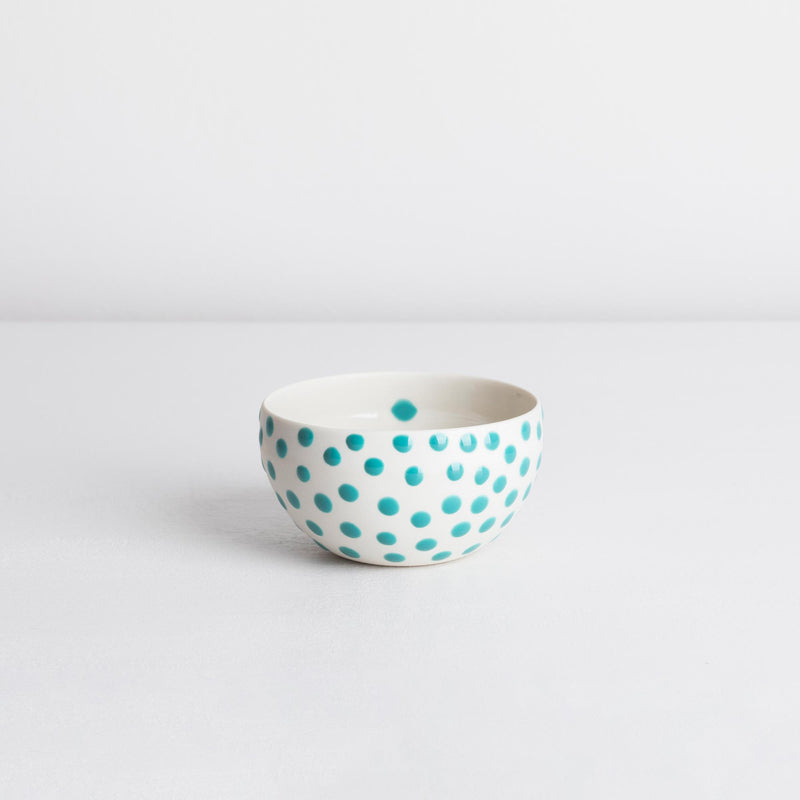 coconut Small - white/turquoise/ dot