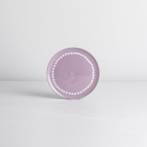 12 cm *mini* plate - porfir/white/necklace