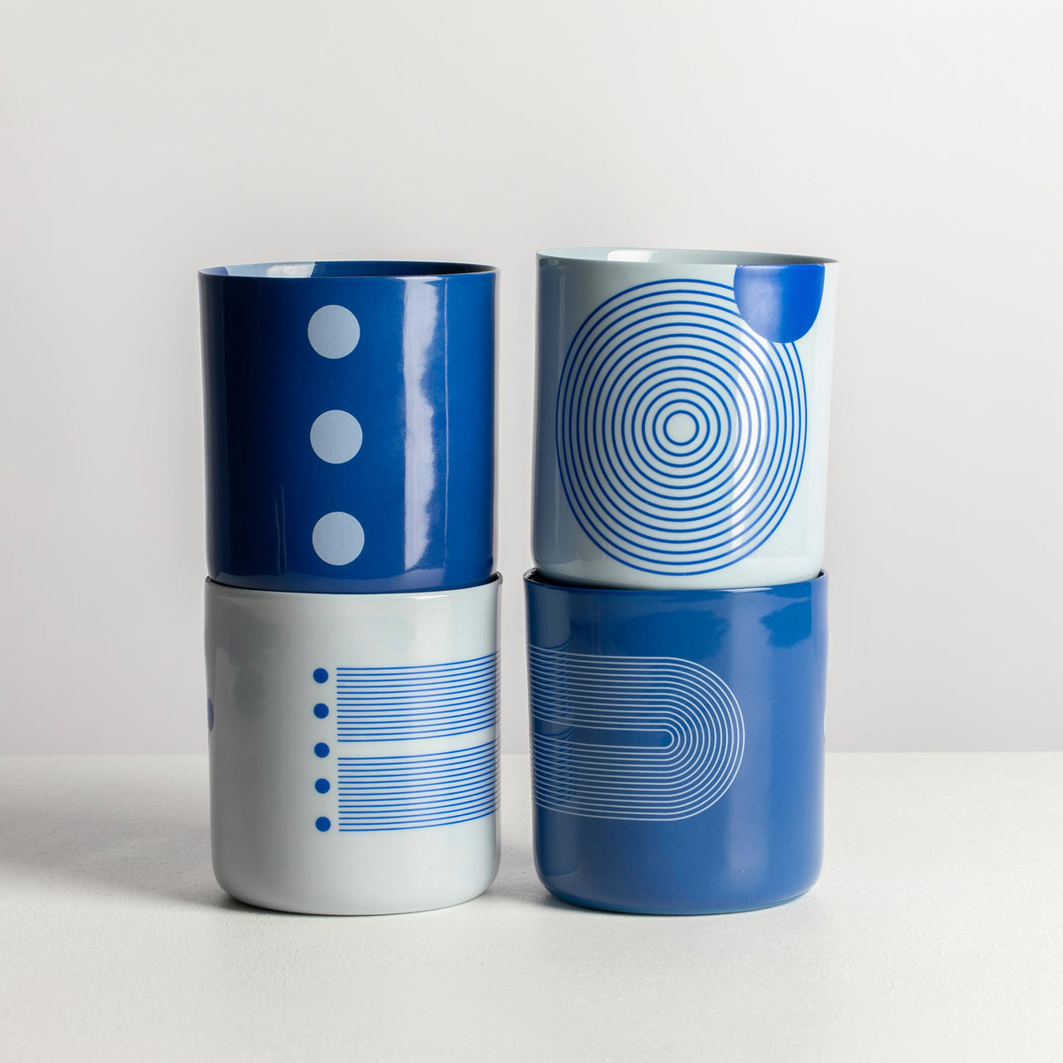 4'lü set Classic L - Deborah - Gary - sky/navy blue - indigo/white