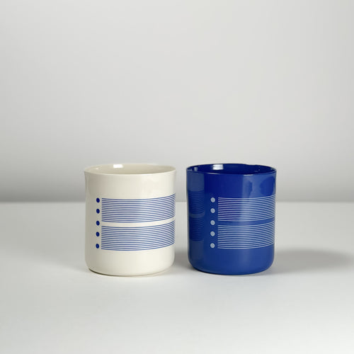 2'li set Classic L - Gary - white/navy blue - indigo/white
