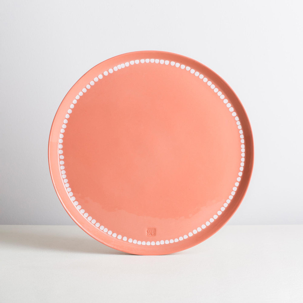 27 cm plate - grapefruit/white - necklace