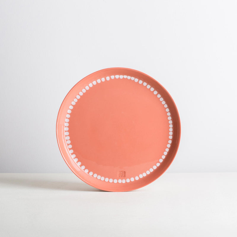 21 cm plate - grapefruit/white - necklace