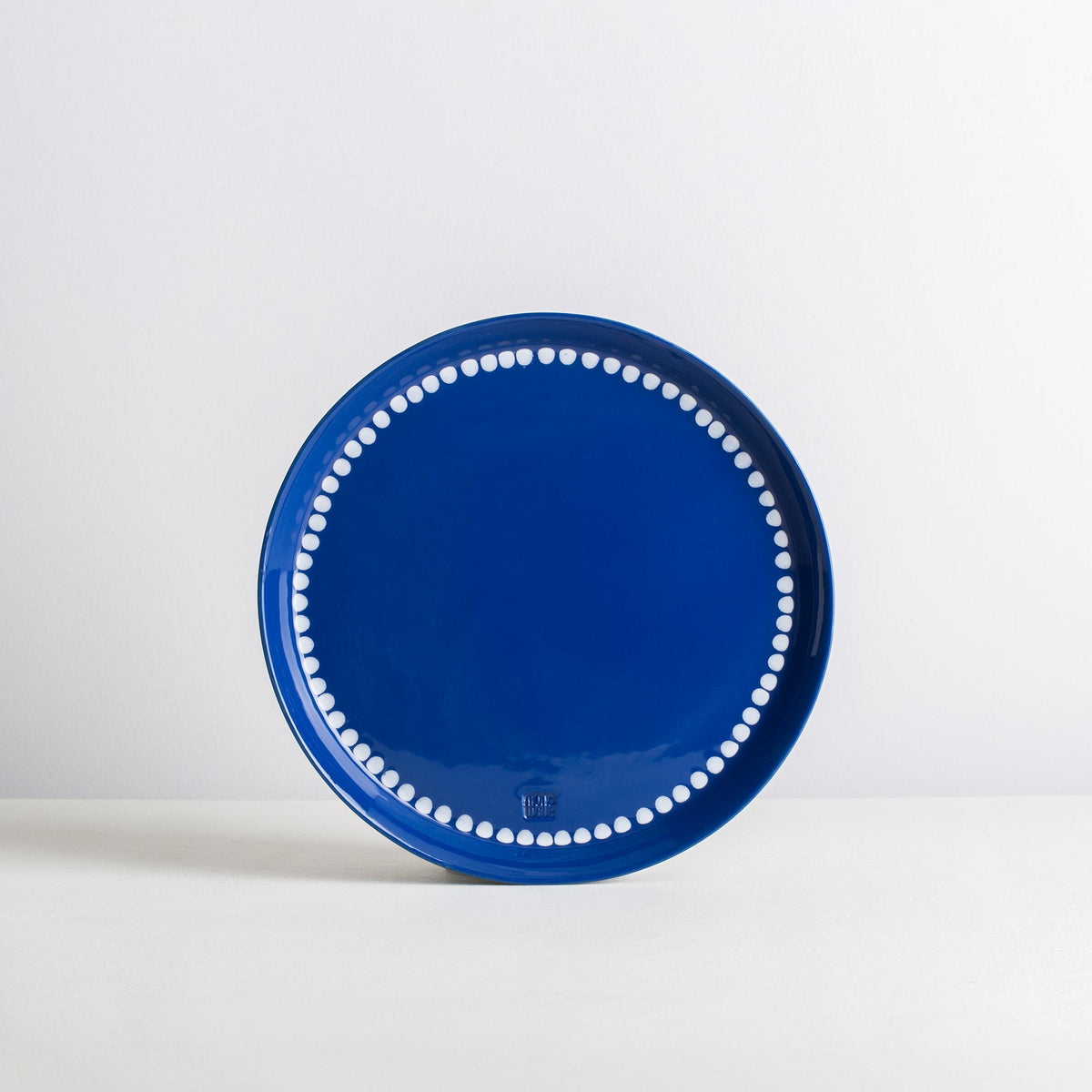 21 cm plate - indigo/white - necklace