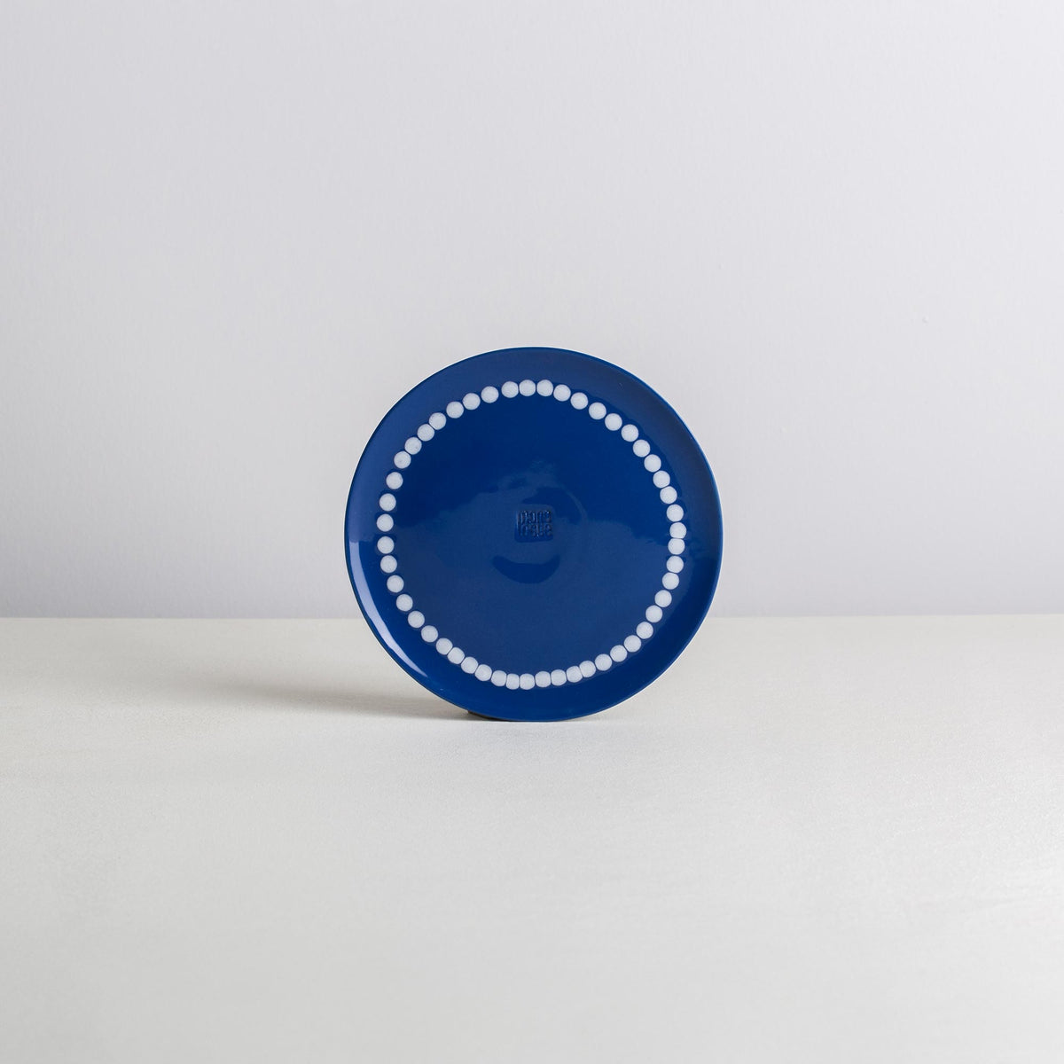 12 cm *mini* plate - indigo/white - necklace