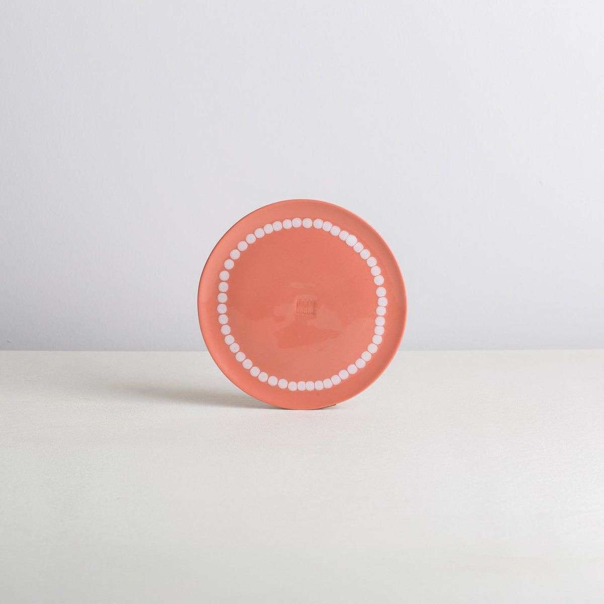 12 cm *mini* plate - grapefruit/white - necklace