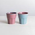 2'li set *mini* old but new - dusty rose/lagoon/rim - dusty rose/lagoon
