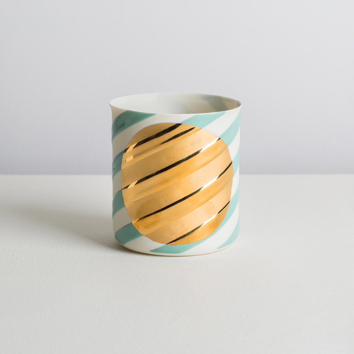classic L - white/mint/gold - diagonal
