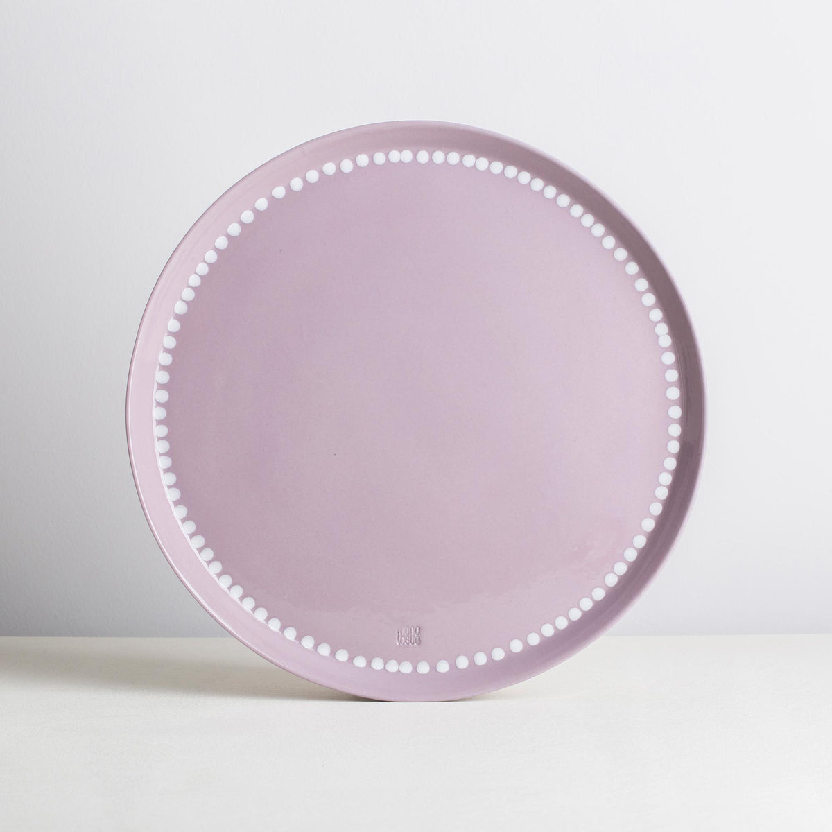 27 cm plate - porfir/white - necklace