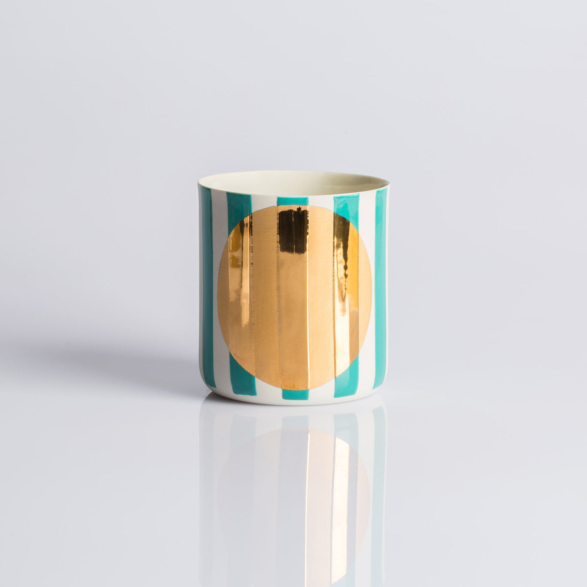 classic L - white/turquoise/gold - vertical